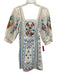 Farm Rio Size Small White, Blue, Orange Linen Blend Half Sleeve Dress White, Blue, Orange / Small