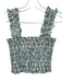 Hill House Size XS/S Green, Blue, White Cotton Sleeveless Floral Maxi Skirt Set Green, Blue, White / XS/S