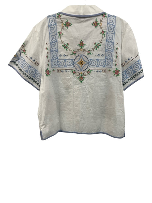 Hunter Bell Size XS/S White, Blue, Orange Cotton Short Sleeve Short Set White, Blue, Orange / XS/S