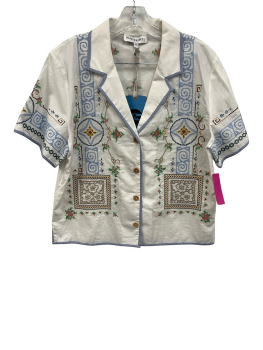 Hunter Bell Size XS/S White, Blue, Orange Cotton Short Sleeve Short Set White, Blue, Orange / XS/S