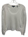Veronica Beard Size Small White Cotton Blend Long puff sleeve Ribbed Top White / Small