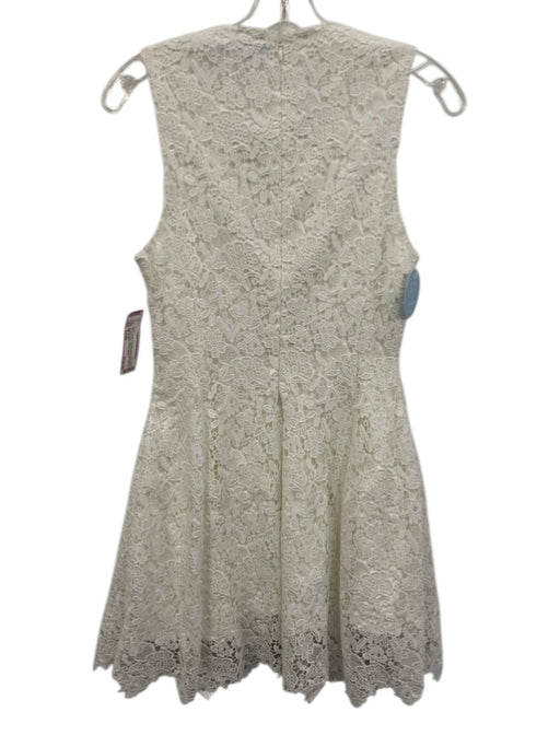 Hill House Size Small White Polyester Blend Sleeveless Crochet Lace Floral Dress White / Small