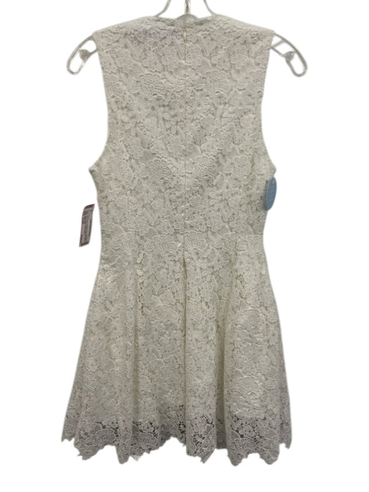 Hill House Size Small White Polyester Blend Sleeveless Crochet Lace Floral Dress White / Small