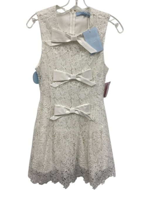 Hill House Size Small White Polyester Blend Sleeveless Crochet Lace Floral Dress White / Small