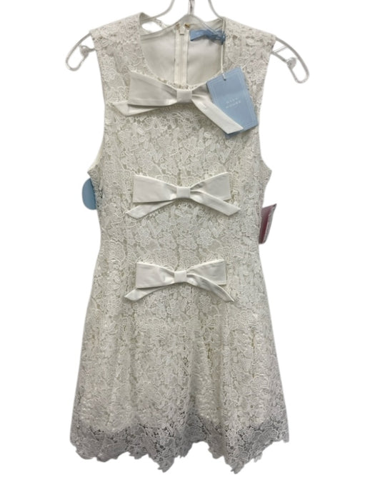 Hill House Size Small White Polyester Blend Sleeveless Crochet Lace Floral Dress White / Small
