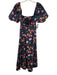Hill House Size Small Navy, Green, Pink Cotton Short Bubble Sleeve Floral Dress Navy, Green, Pink / Small