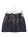 Hill House Size Small Navy blue & gold Polyester Blend darted Floral Skirt Navy blue & gold / Small