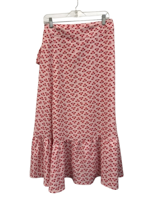 Hill House Size XS Pink, Red, Purple Recycled Polyester Wrap Floral Ruffle Skirt Pink, Red, Purple / XS
