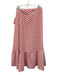 Hill House Size XS Pink, Red, Purple Recycled Polyester Wrap Floral Ruffle Skirt Pink, Red, Purple / XS