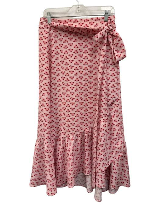 Hill House Size XS Pink, Red, Purple Recycled Polyester Wrap Floral Ruffle Skirt Pink, Red, Purple / XS