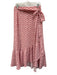 Hill House Size XS Pink, Red, Purple Recycled Polyester Wrap Floral Ruffle Skirt Pink, Red, Purple / XS