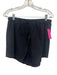 SABO Size 4 Black Cotton Elastic Drawstring Waist High Rise Tiered Short Set Black / 4