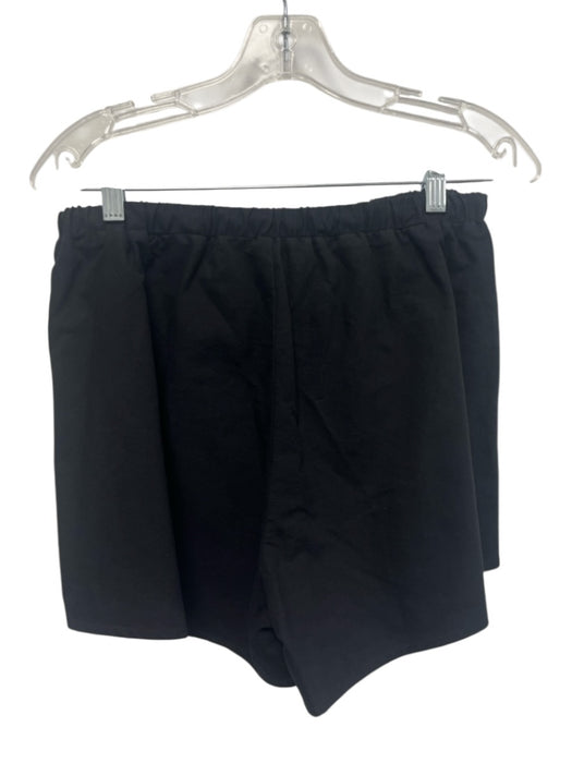 SABO Size 4 Black Cotton Elastic Drawstring Waist High Rise Tiered Short Set Black / 4