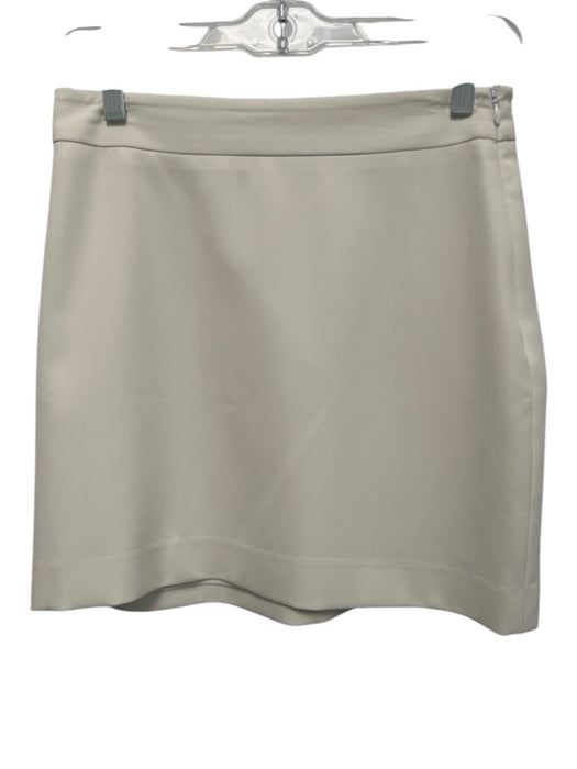 Milly Size 4 Cream White Polyester Blend Spaghetti Strap Square Neck Skirt Set Cream White / 4