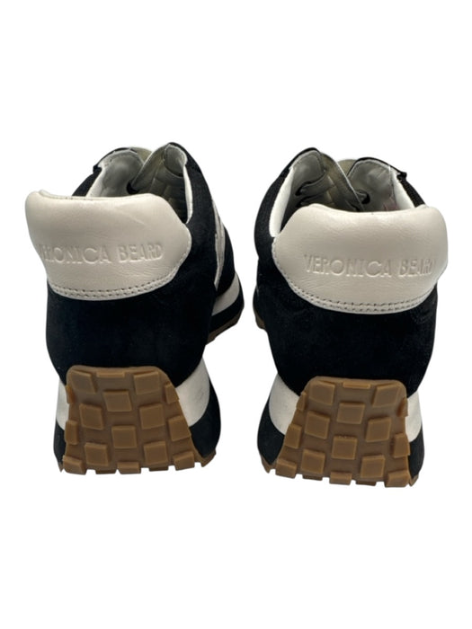Veronica Beard Shoe Size 8.5 Black & White Leather Upper Almond Toe Sneakers Black & White / 8.5