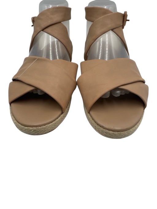 Diane Von Furstenberg Shoe Size 9 Beige Leather Upper Criss Cross Espadrille Beige / 9