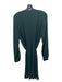 Babaton Size L Dark Green Polyester Wrap Long Sleeve Knee Length Dress Dark Green / L