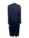 Zara Size L Navy Blue Polyester Ribbed Upper Mock Neck Long Sleeve Midi Dress Navy Blue / L