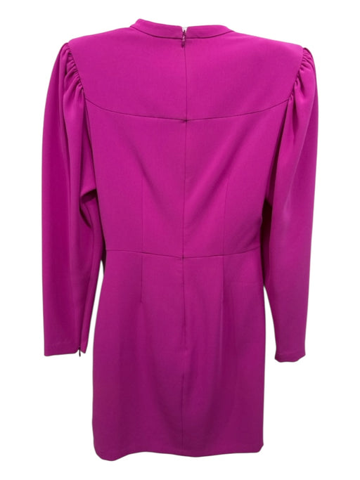 A.L.C. Size 0 Fuscia Pink Tracetate Back Zip Puff Shoulder Draped Detail Dress Fuscia Pink / 0