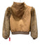 Chloe Size XS Tan Brown Polyester & Fur Faux Fur Fabric Block hood Jacket Tan Brown / XS