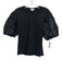 A.L.C. Size S Black Cotton Short Puff Sleeve Top Black / S