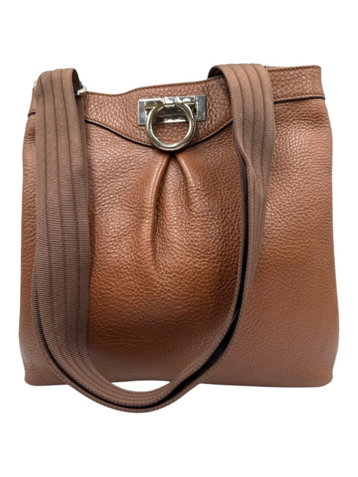 Salvatore Ferragamo Brown Leather Shoulder Strap Shoulder Strap Bag Brown / S/M