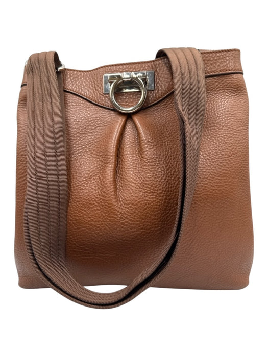 Salvatore Ferragamo Brown Leather Shoulder Strap Shoulder Strap Bag Brown / S/M