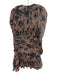 Ulla Johnson Size 6 Brown, Red, Green Silk Blend Gathered Waistband Mini Dress Brown, Red, Green / 6