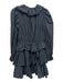 Ulla Johnson Size 4 Black Cotton Ruffle Drawstring Waist Long Sleeve Mini Dress Black / 4
