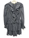 Ulla Johnson Size 4 Black Cotton Ruffle Drawstring Waist Long Sleeve Mini Dress Black / 4