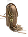 Mario Valentino Beige Pink Leather Tassel Quilted Zip Crossbody Bag Beige Pink / S