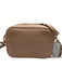 Mario Valentino Beige Pink Leather Tassel Quilted Zip Crossbody Bag Beige Pink / S