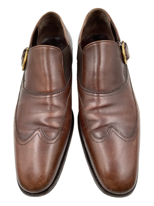 Ferragamo Shoe Size 7.5 AS IS Brown Leather Solid Dress Men's Shoes 7.5