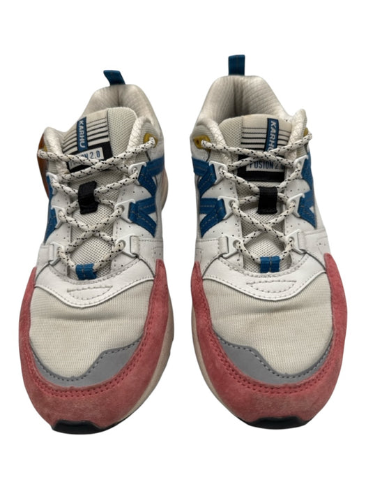 Karhu Shoe Size 8 White, Pink, Blue Leather Synthetic Low Top Athletic Sneakers White, Pink, Blue / 8