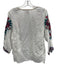 Johnny Was Size XS White, Red, Green Linen Embroidered Flowers Notch Neck Top White, Red, Green / XS