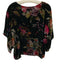Johnny Was Size XS Multicolor Rayon & Silk Velvet Floral Top Multicolor / XS