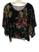 Johnny Was Size XS Multicolor Rayon & Silk Velvet Floral Top Multicolor / XS