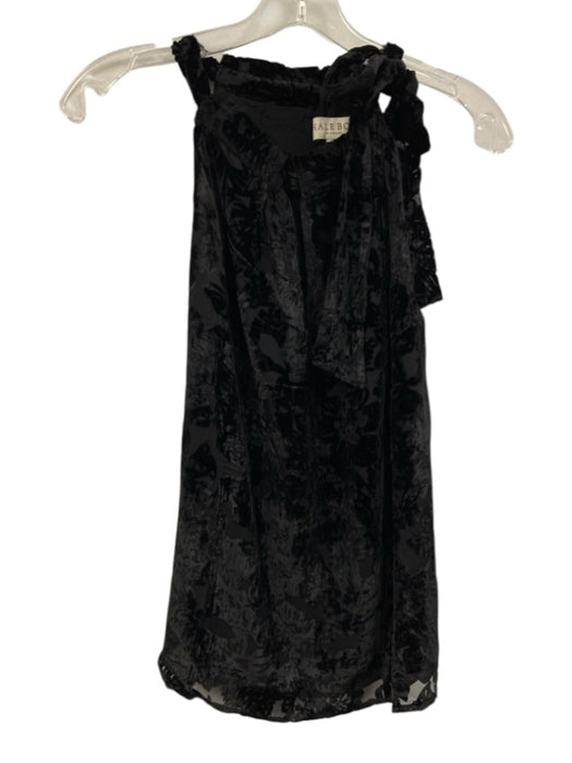Hale Bob Size S Black Silk & Viscose Sleeveless Halter Neck Keyhole Top Black / S