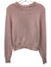 Free People Size S Light Pink Cotton & Nylon Ribbed Sweater Light Pink / S