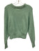 Free People Size S Light Green Cotton & Nylon Ribbed Sweater Light Green / S
