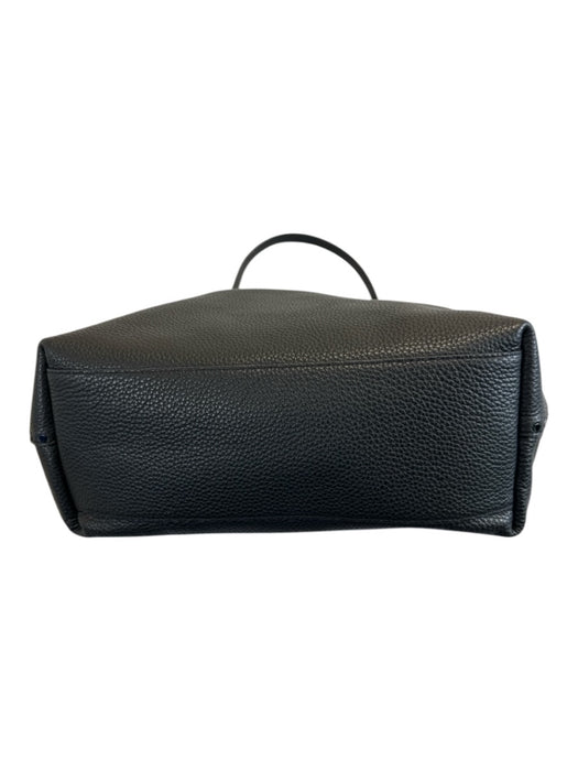 Rebecca Minkoff Black Leather Pebbled Tote Bag Black