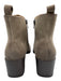 Comfortiva Shoe Size 9.5 Gray Leather Suede Side Zip Block Heel Booties Gray / 9.5
