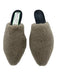 Jenni Kayne Shoe Size 40 Gray & Black shearling Leather Almond Toe Flat Mules Gray & Black / 40