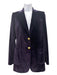 Dolce & Gabbana Size 38 Purple Cotton Velvet 2 button Gold button Blazer Jacket Purple / 38