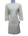 Michael Kors Collection Size 2 Cream Wool Blend 3/4 Sleeve Back Zip Dress Cream / 2