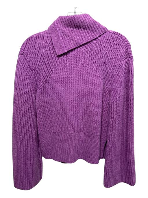 Simkhai Size XS Purple Recycled Cashmere Ribbed Knit Button Up Detail Sweater Purple / XS