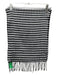 Black & White Cashmere Houndstooth Fringe Trim Rectangular scarf Black & White / One Size