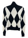 Perfect Moment Size XS Black & White Long Sleeve Checked Turtleneck Sweater Black & White / XS