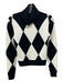 Perfect Moment Size XS Black & White Long Sleeve Checked Turtleneck Sweater Black & White / XS