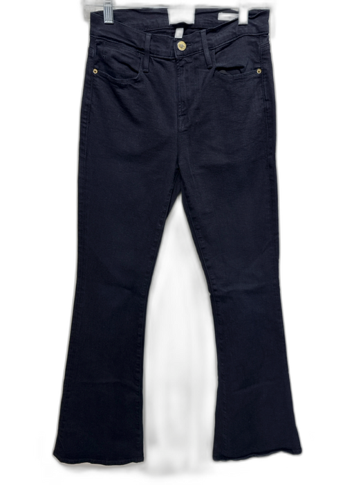 Frame Size 25 Black Cotton Denim High Rise Zip & Button Jeans Black / 25